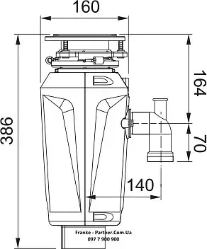 Подрібнювач харчових відходів Franke Elite Slimline SLIM 75 - фото 2