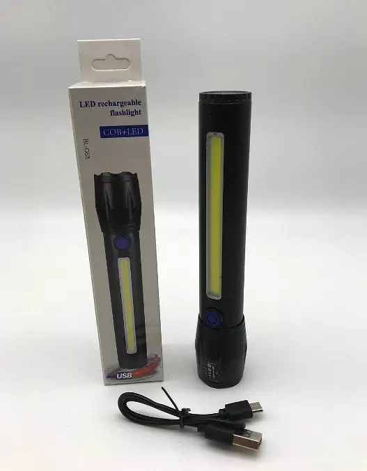 Акумуляторний ліхтар 2в1 BL-C63 P50, з USB, 3 режими - фото 2