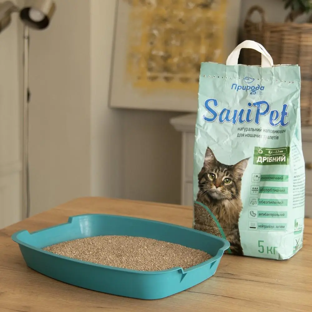 Наповнювач Природа Sani Pet бентонітовий дрібна гранула 5 кг - фото 6