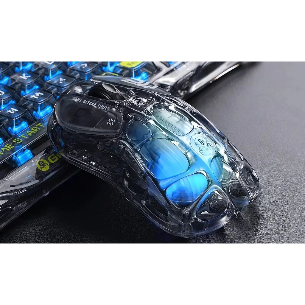 Мышь GravaStar Mercury M2, BT/WL/USB-A, RGB, черно-прозрачный - фото 8