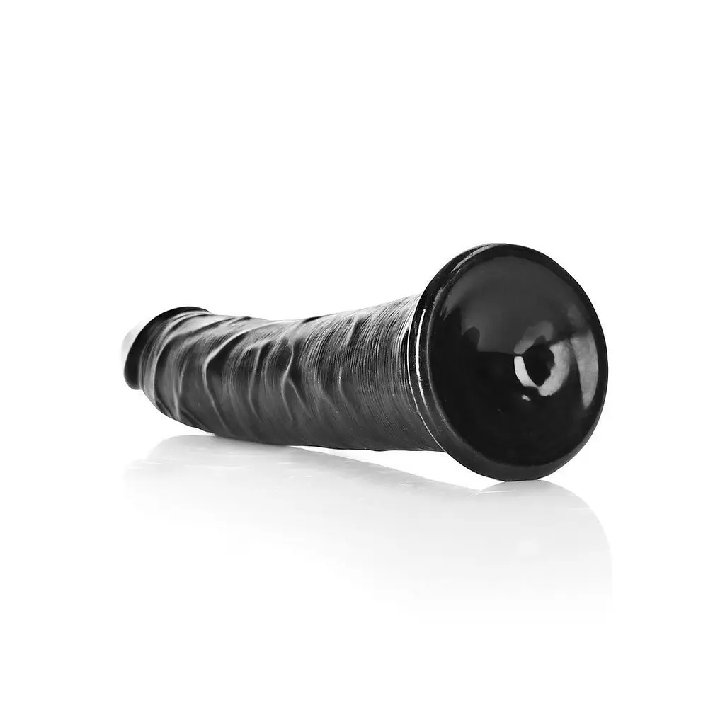 Фалоімітатор RealRock Slim Realistic 7", 20 см (чорний) - фото 4
