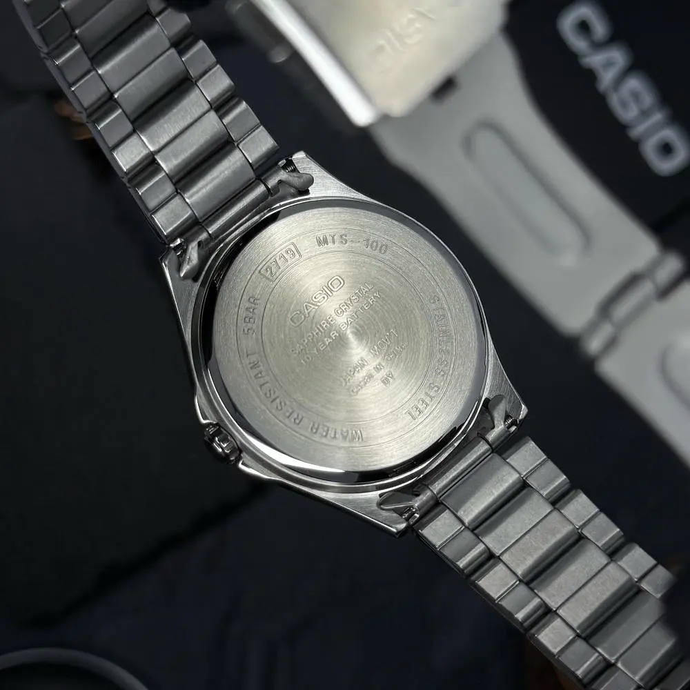Чоловічий годинник Casio MTS-100D-7A Сріблястий ( AT1141-0332 ) - фото 6