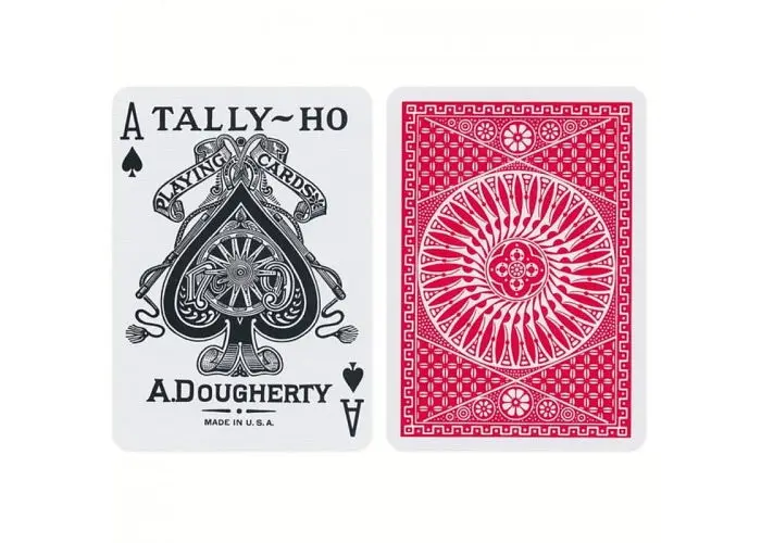 Карти гральні United States Playing Card Company Tally-Ho Circle Back Standard Index (red blue) (00009) - фото 3
