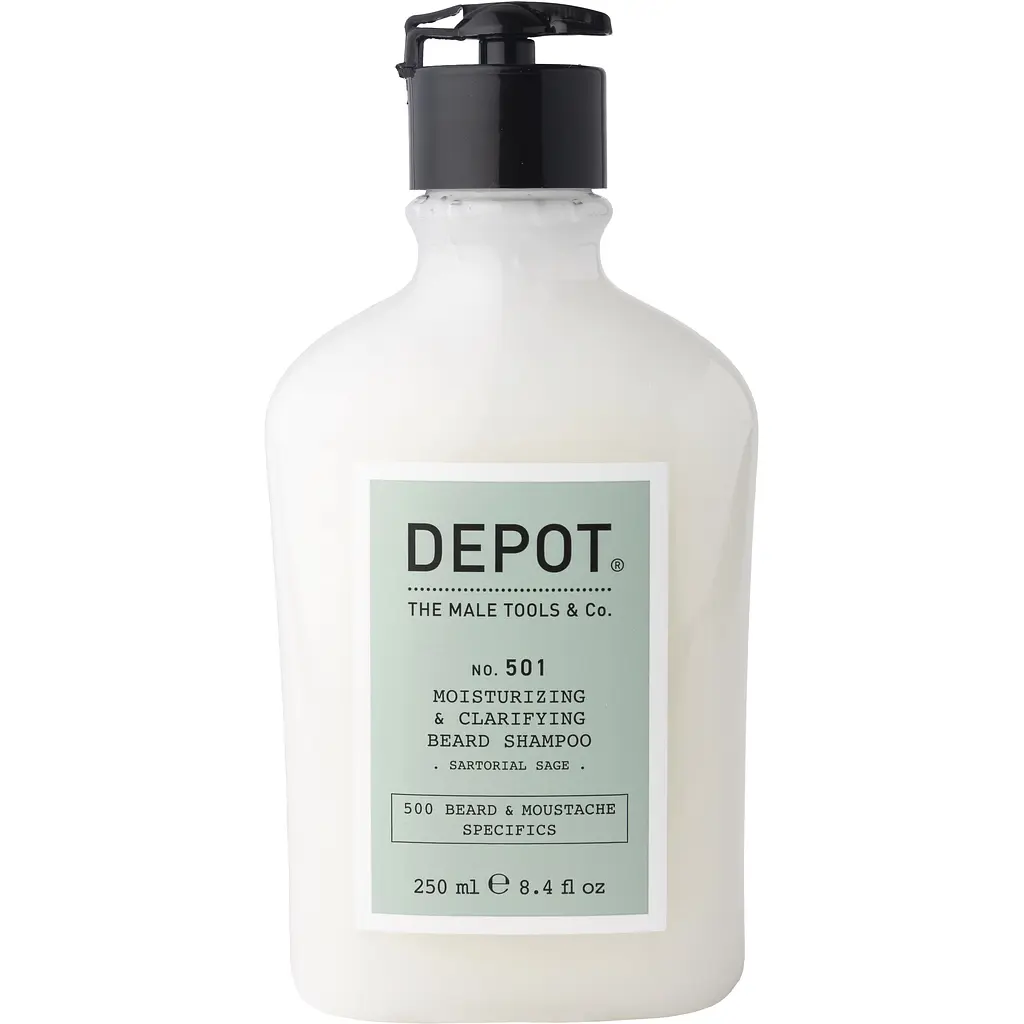 Шампунь для бороди Depot 501 зволожуючий та очищуючий вишукана шавлія 250 мл - фото 1