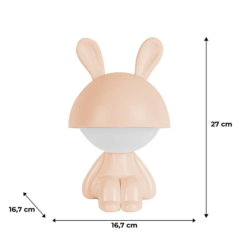 Світильник-нічник Kite LED з акумулятором Cute Bunny персиковий (K25-316-1-4) - фото 5