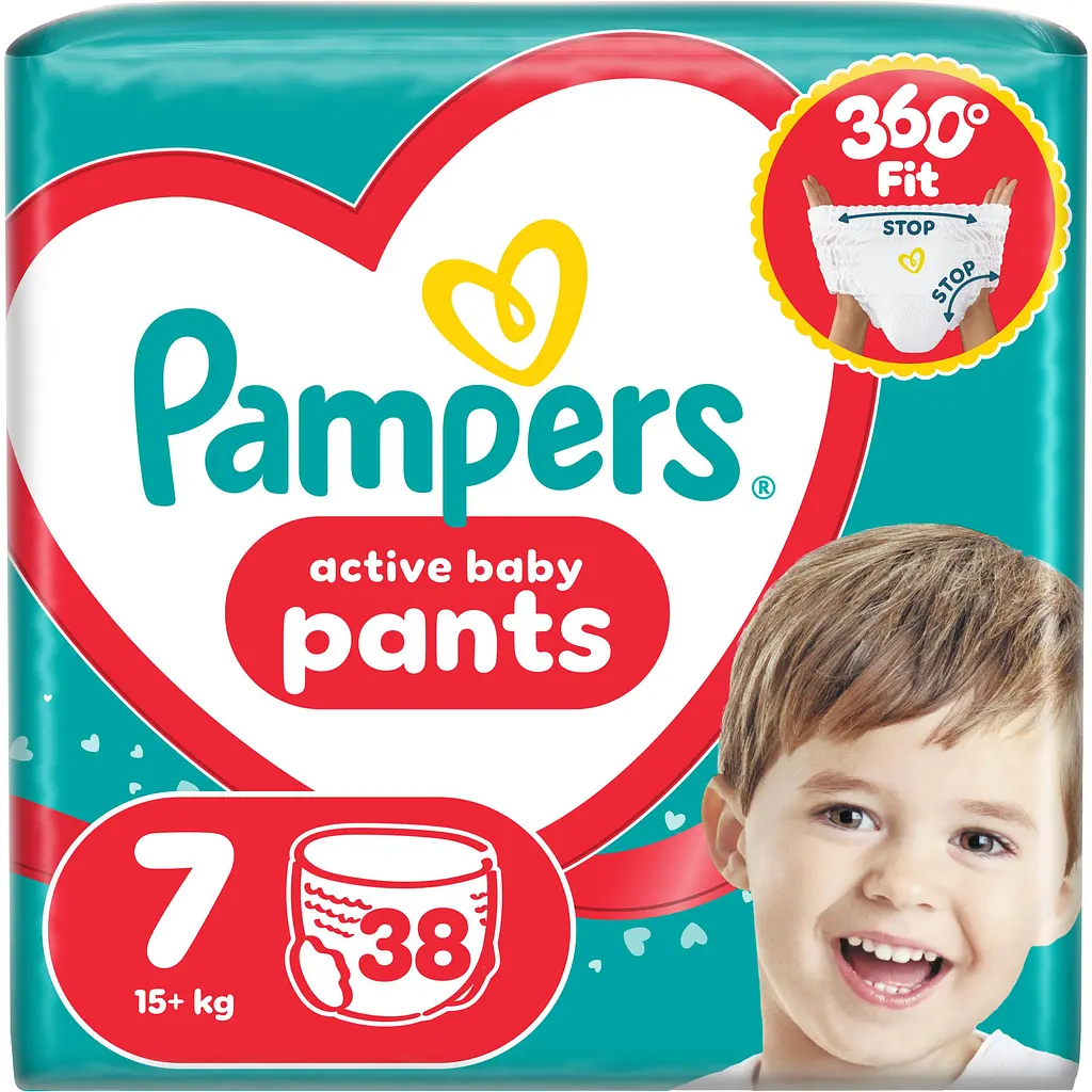 Підгузки-трусики Pampers Active Baby Pants Розмір 7 (15+ кг) 38 шт.