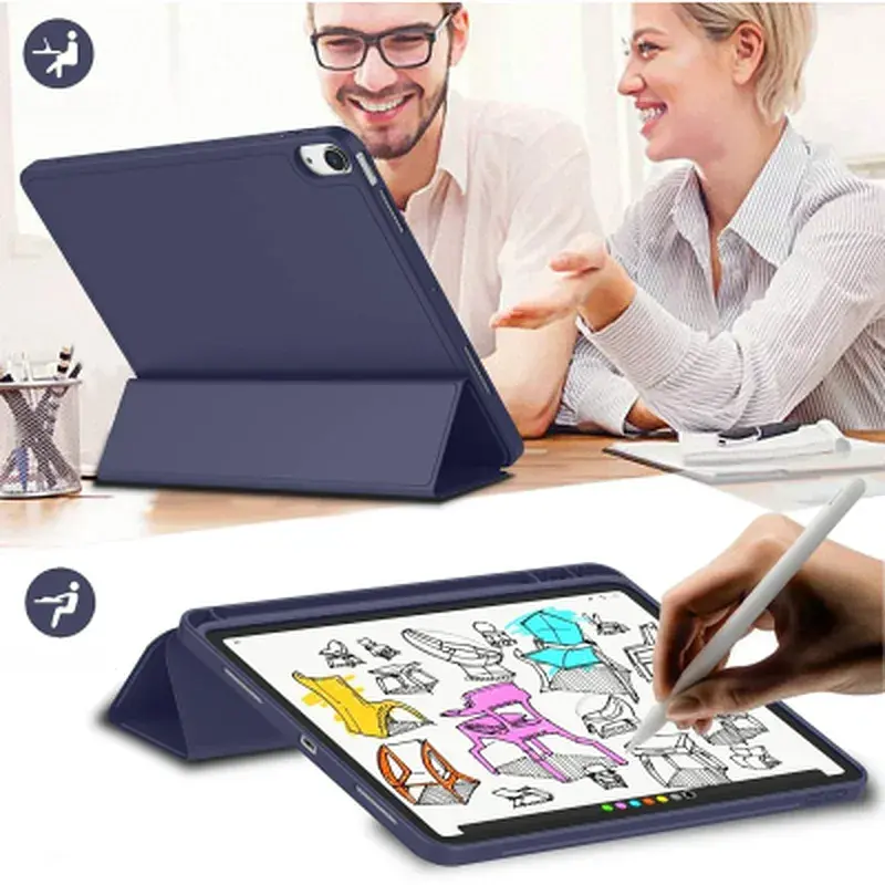 Чохол до планшета BeCover Tri Fold Soft TPU Apple iPad Air 11" M4 2026 Deep Blue (715230) - фото 6