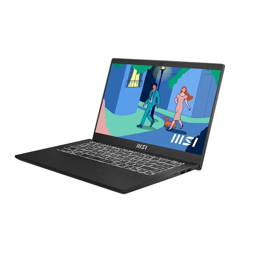 Ноутбук MSI Modern 14 AMD Ryzen 5 7430U 14inch Full HD 16GB DDR4-SDRAM 512GB SSD Wi-Fi 6E (802.11ax) Windows 11 Home чорний - фото 2