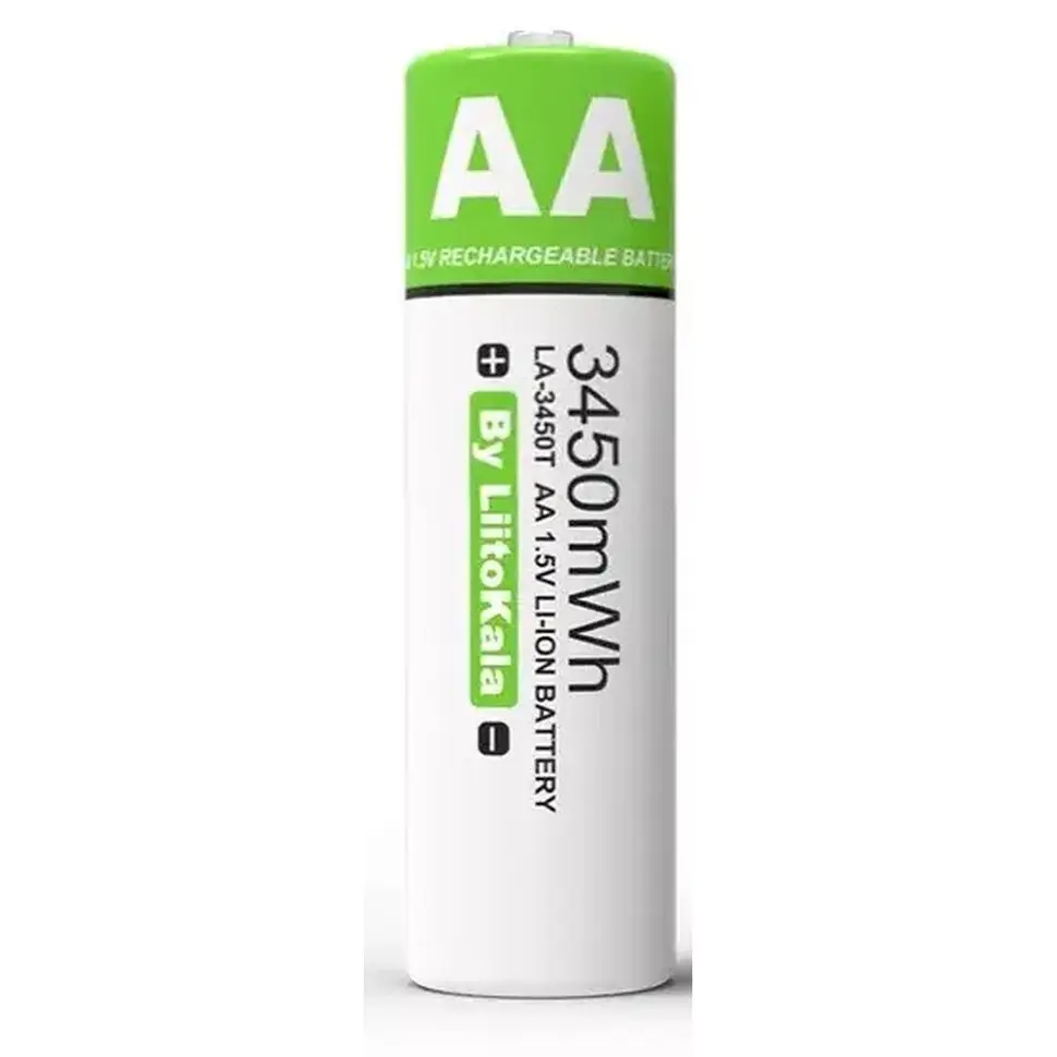 Акумулятор AA LiitoKala 3450 mAh Li-ion заряджається usb type-C (LA-3450T) - фото 2