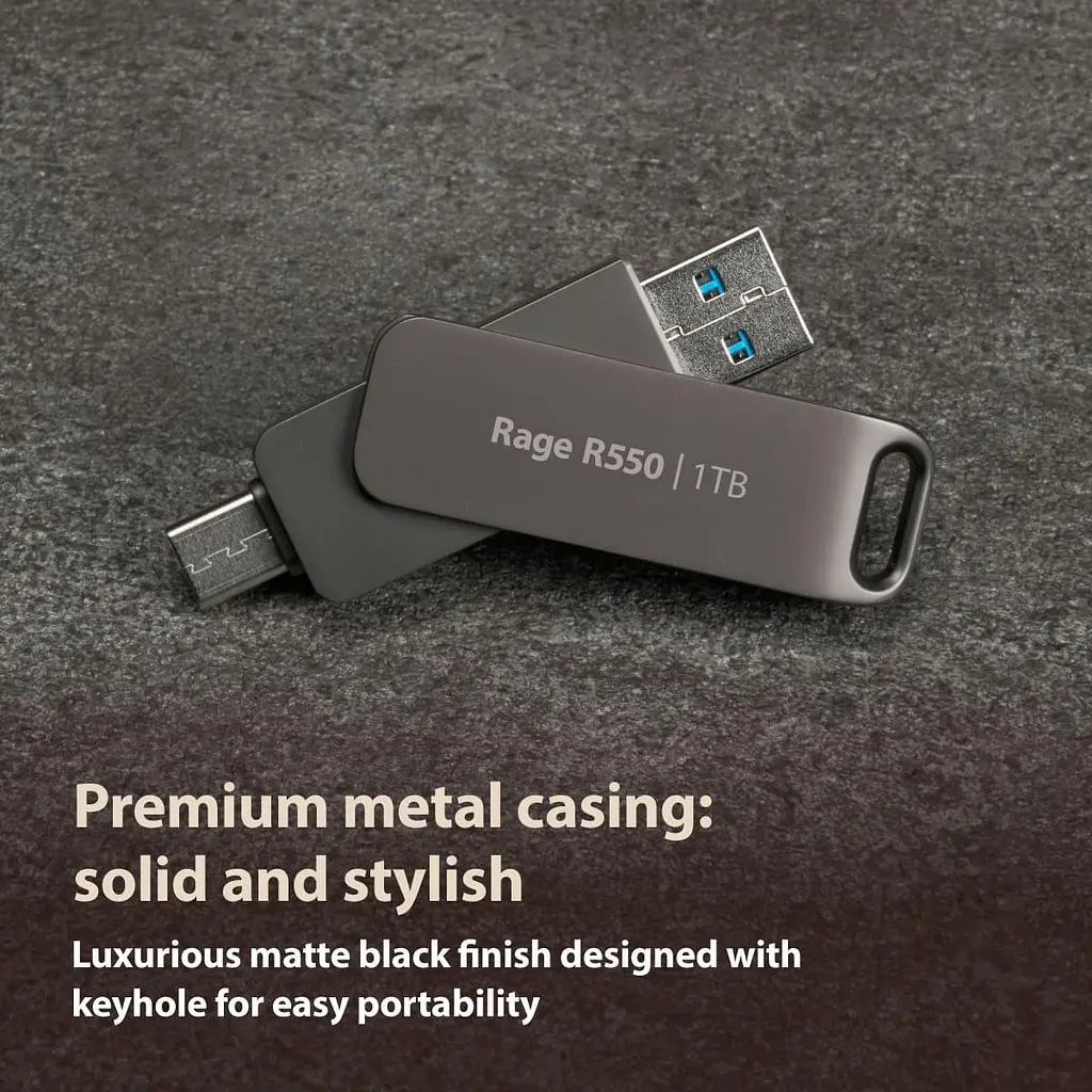 Флеш-накопичувач Patriot USB 3.2 Gen 1 Rage R550 64GB Type-A+C - фото 6