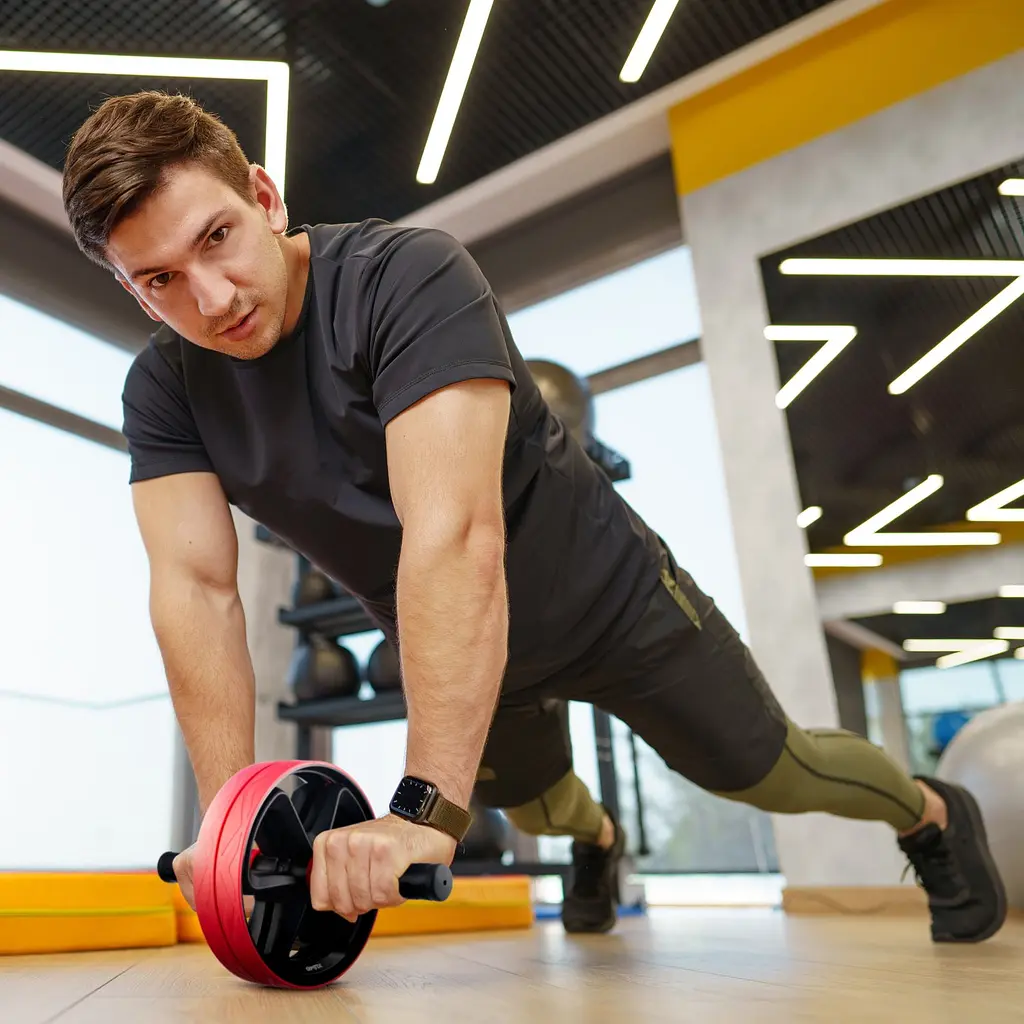 Ролик для пресу подвійний Gymtek червоний - фото 7