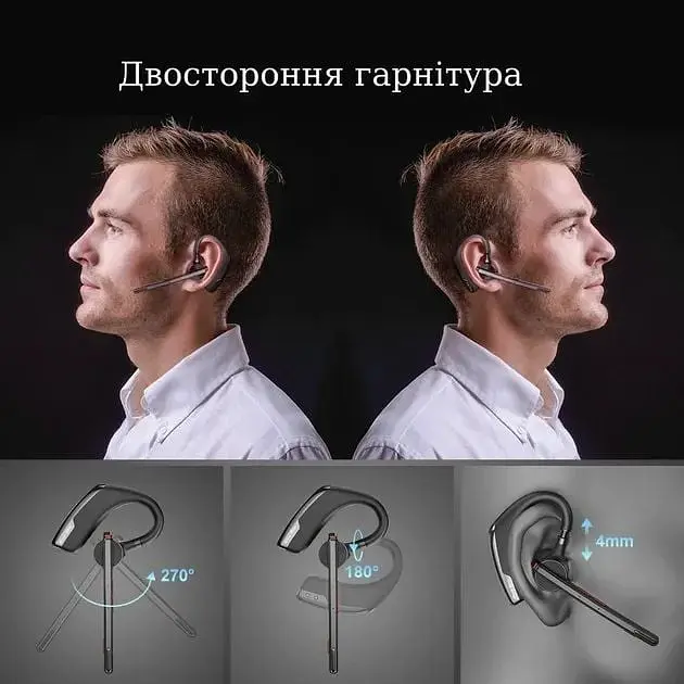 Гарнитура Bluetooth New Bee NB-M51 Black (NB-M51-EN) - фото 6