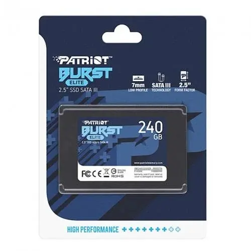 Твердотільний накопичувач SSD 240Gb, Burst Elite, SATA3, 2.5", 3D TLC, 450/320 МБ/с Patriot teh0019814 - фото 3