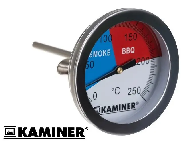 Термометр для барбекю, гриля та коптильні Kaminer PK006 1881, 0–250 °C, аналоговий, з нержавіючої сталі - фото 4