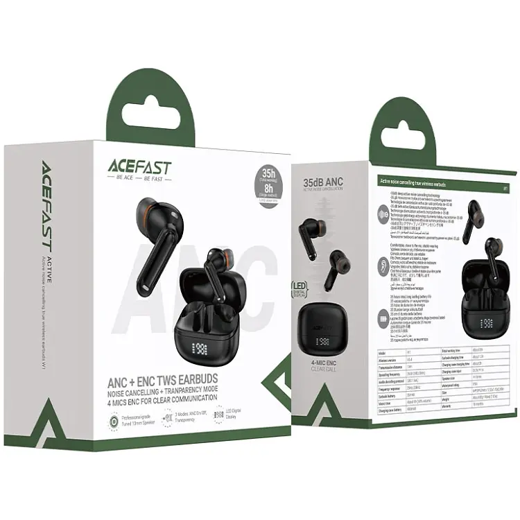 Навушники TWS Acefast W1 black - фото 4