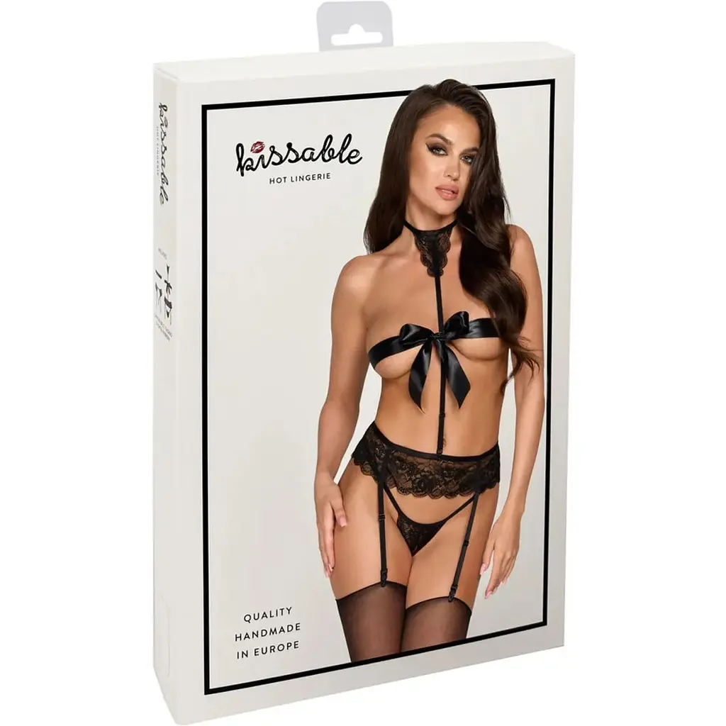 Комплект Kissable Bondage Kiss Set Black S/M - фото 11