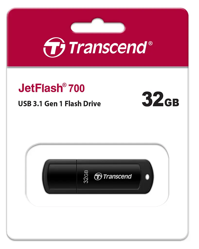 Накопитель 32GB USB 3.1 Type-A JetFlash 700 Черный Transcend teh0013380 - фото 4