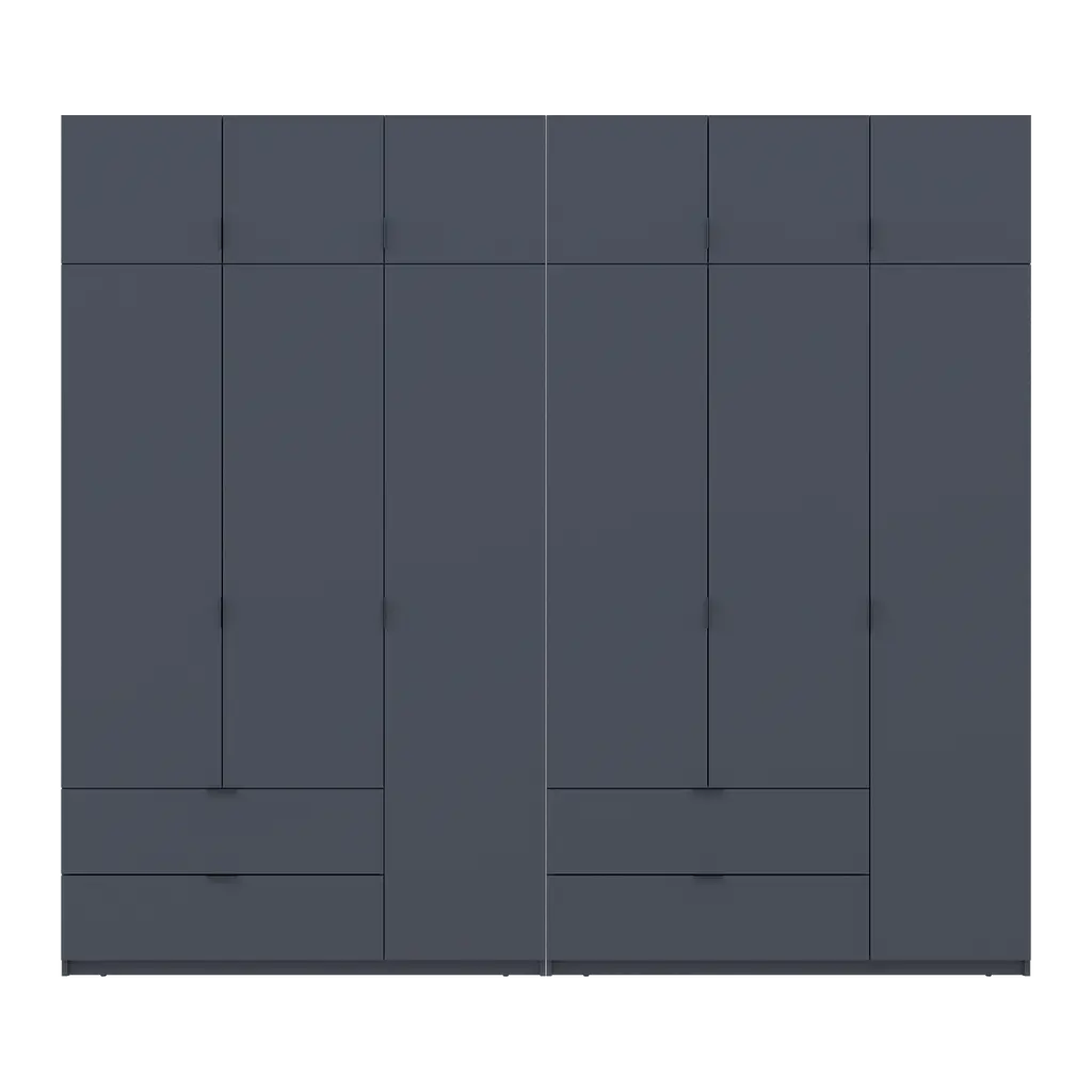 Шафа для одягу Doros Лукас Графіт 3+3 ДСП 270х50х240 (42005117) - фото 4