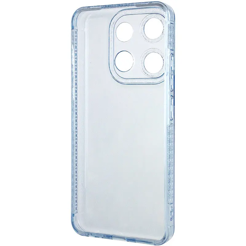 Чехол TPU Starfall Clear для Tecno Pop 7 Голубой - фото 3
