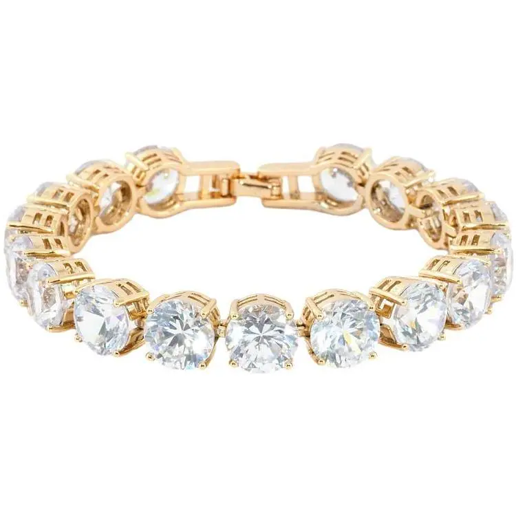 Браслет XUPING Позолота 18K "Доріжка фіанітів" довжина 18см х 9мм (211355)