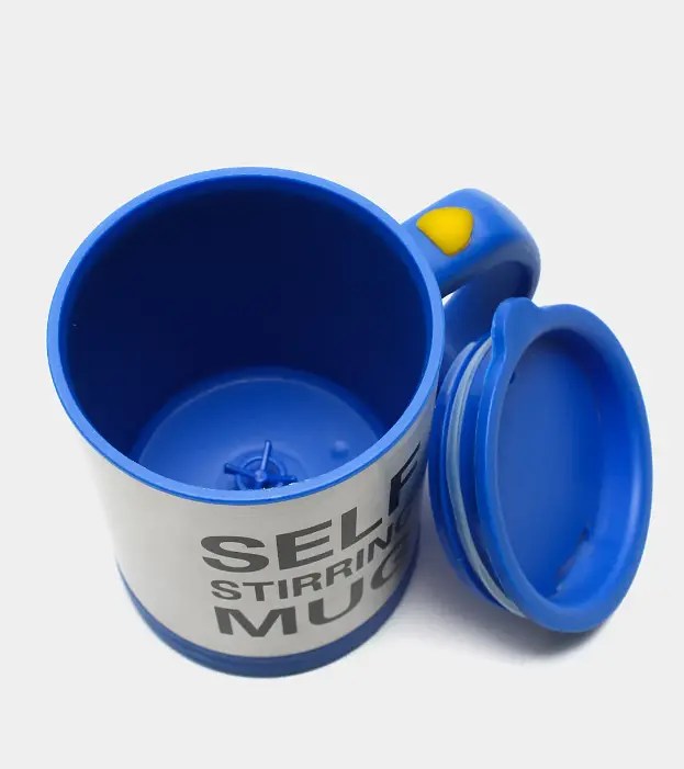 Чашка кухоль мішалка автоматична з вентилятором 400мол Self Stirring Mug Синя - фото 6