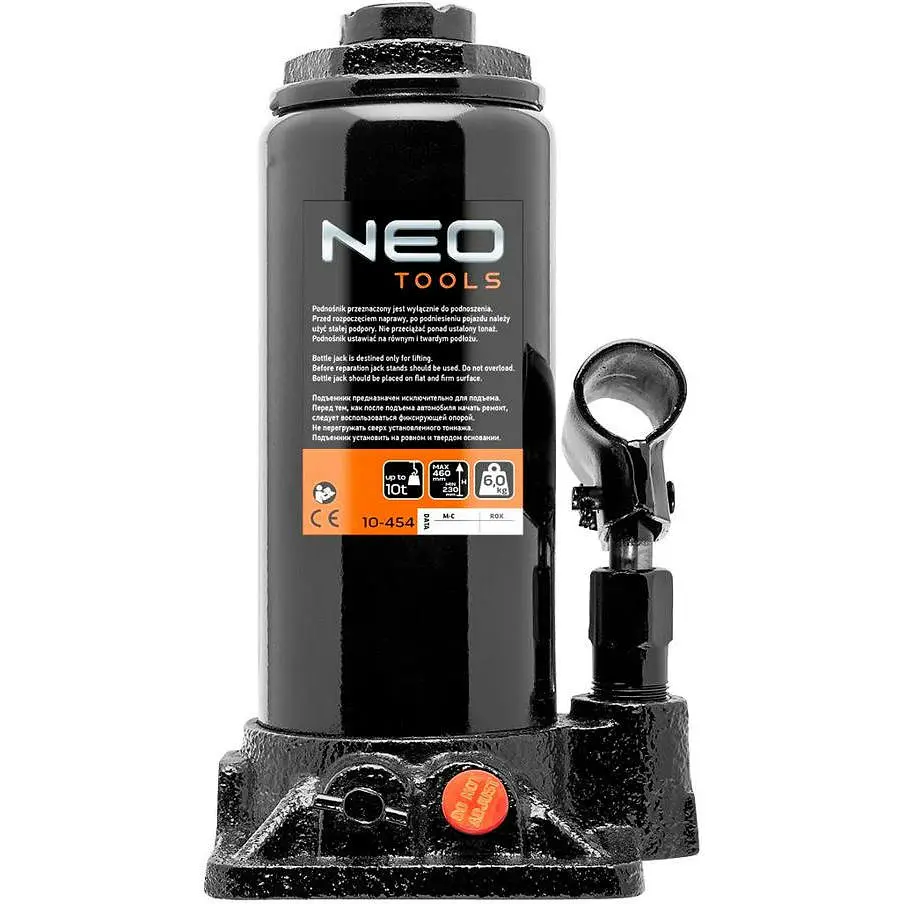 Домкрат гідравлічний пляшковий 10т 230-456мм Neo Tools avt0001150 - фото 3