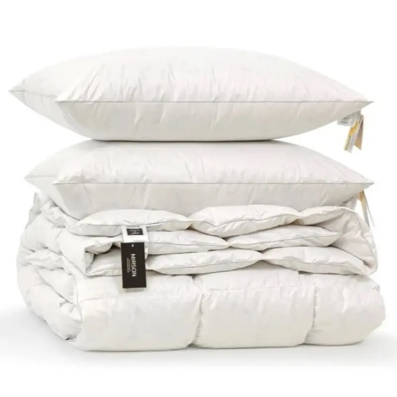 Набір MirSon шовковий №9523 Luxury Exclusive Silk Kapok зима ковдра 200х220 см + 2 подушки білий (2200010805482) - фото 4