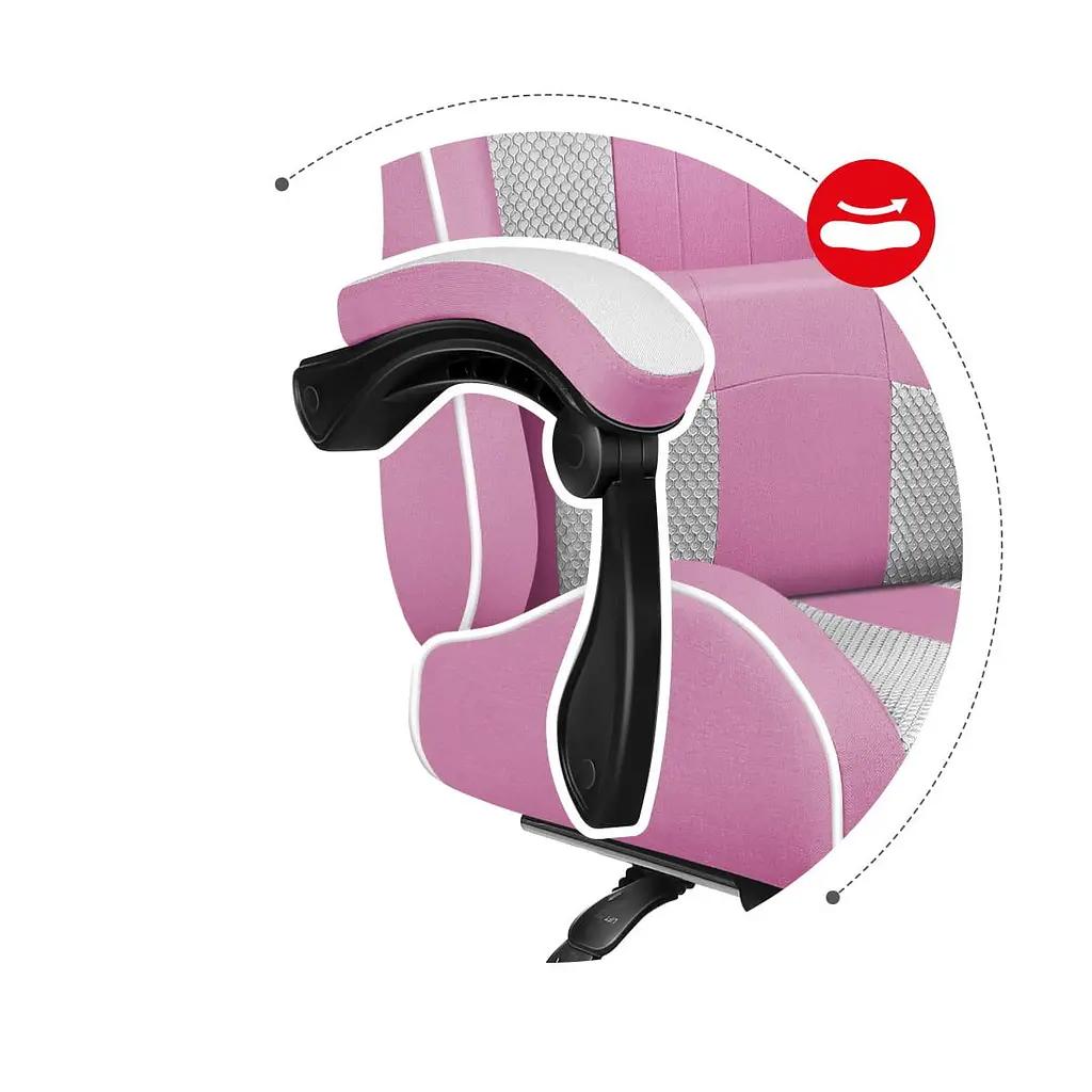 Комп'ютерне крісло Huzaro Force 4.7 Pink тканина - фото 9