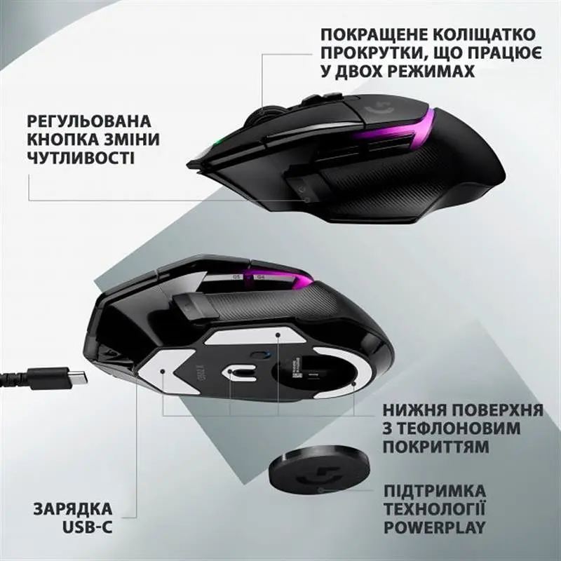 Миша Logitech G502 X PLUS Black (910-006162) - фото 8