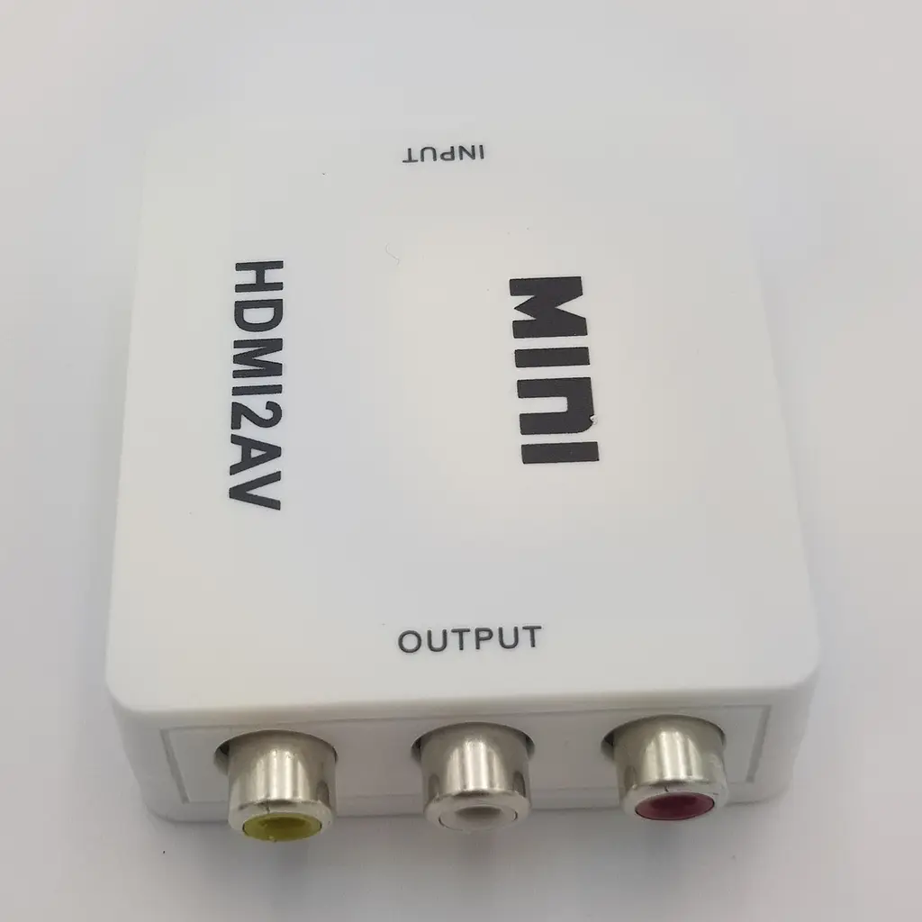 Конвертер адаптер з HDMI на AV тюльпани RCA перехідник перетворювач 1080P відео та аудіо UKC білий - фото 2