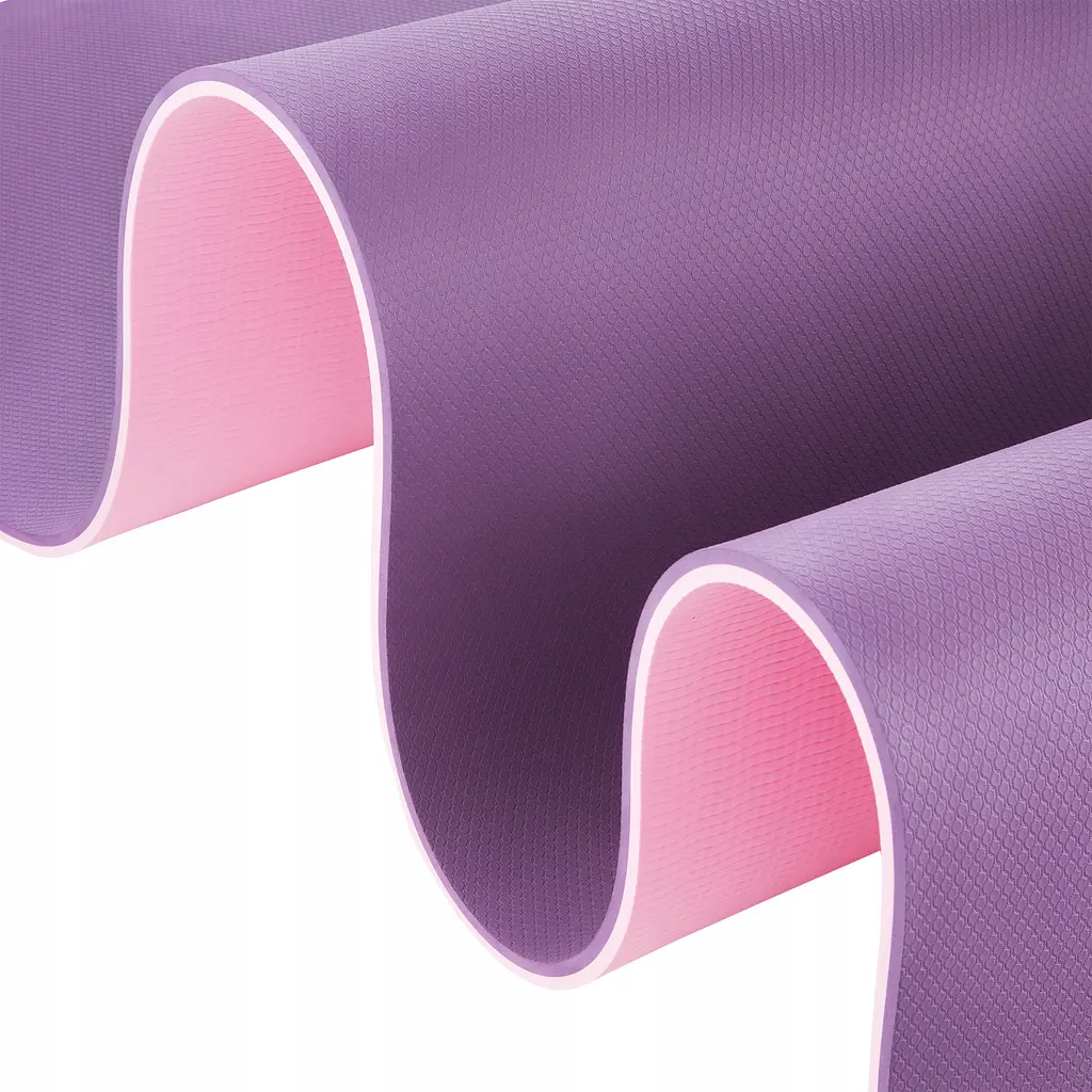 Килимок (мат) спортивний 4FIZJO TPE 180 x 60 x 0.6 см для йоги та фітнесу Violet/Pink (P-5907739316950) - фото 5