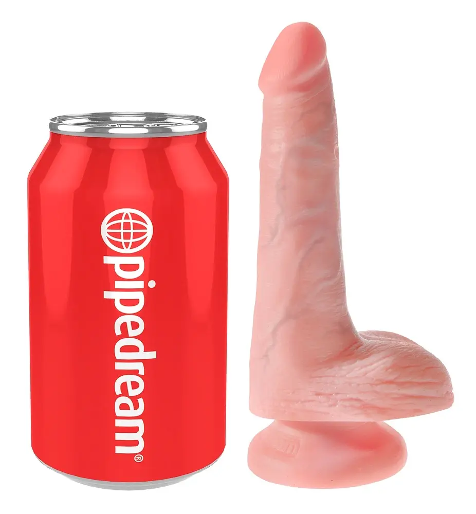 Фалоімітатор King Cock 6" Cock With Balls 17 см тілесний - фото 3