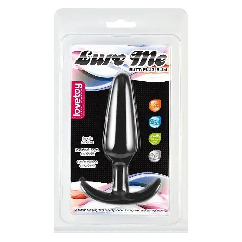 Анальна пробка Lure ME Classic Anal Plug L, 12,5 см (чорний) - фото 9