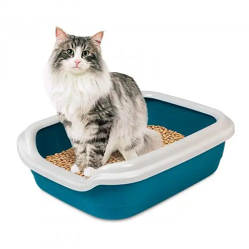Туалет Природа Comfort L для котів 49х39х15 см (ультрамарин) - фото 2