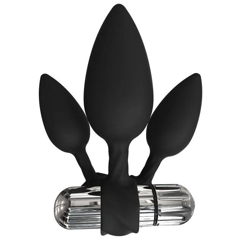 Набір анальних вібропробок Bathmate Anal Training Plugs VIBE, діаметр 2,5 см - 3,1см - 3,8см - фото 2