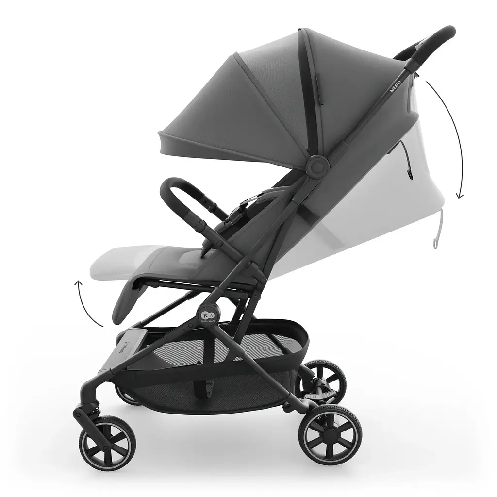 Прогулянкова коляска Kinderkraft Nebo Platinum Grey Beige (KSNEBO00GRY0000) - фото 5