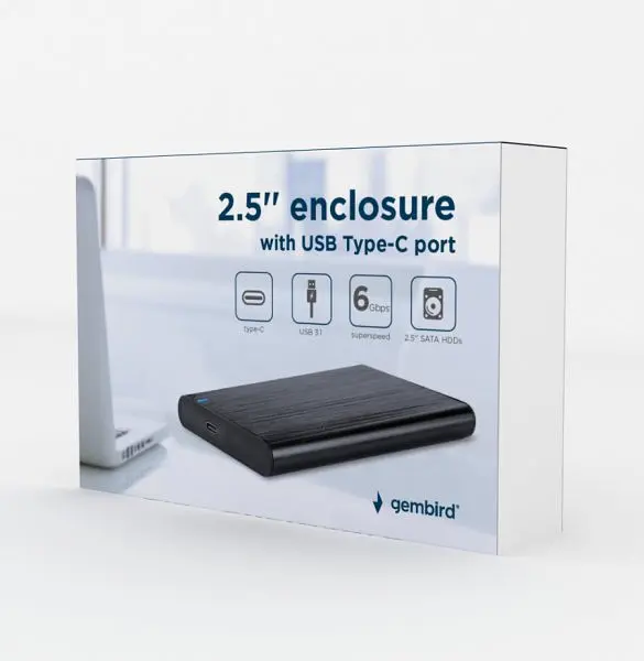Внешний карман Gembird EE2U3S6, 2.5 SATA HDD/SDD USB3.1 - фото 6