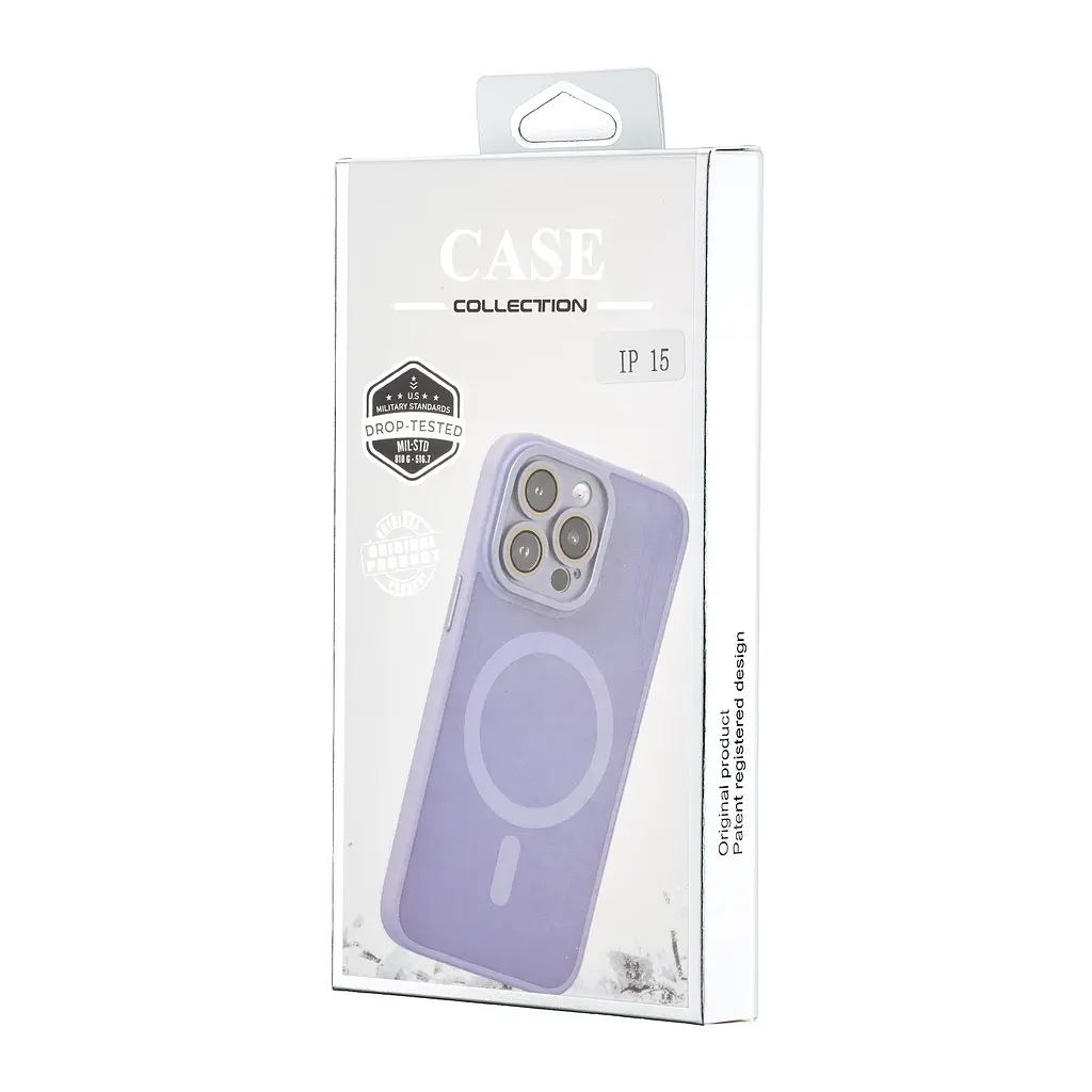Чохол Silicone Matte Case Protected Camera with MagSafe iPhone 15 Lilac - фото 2
