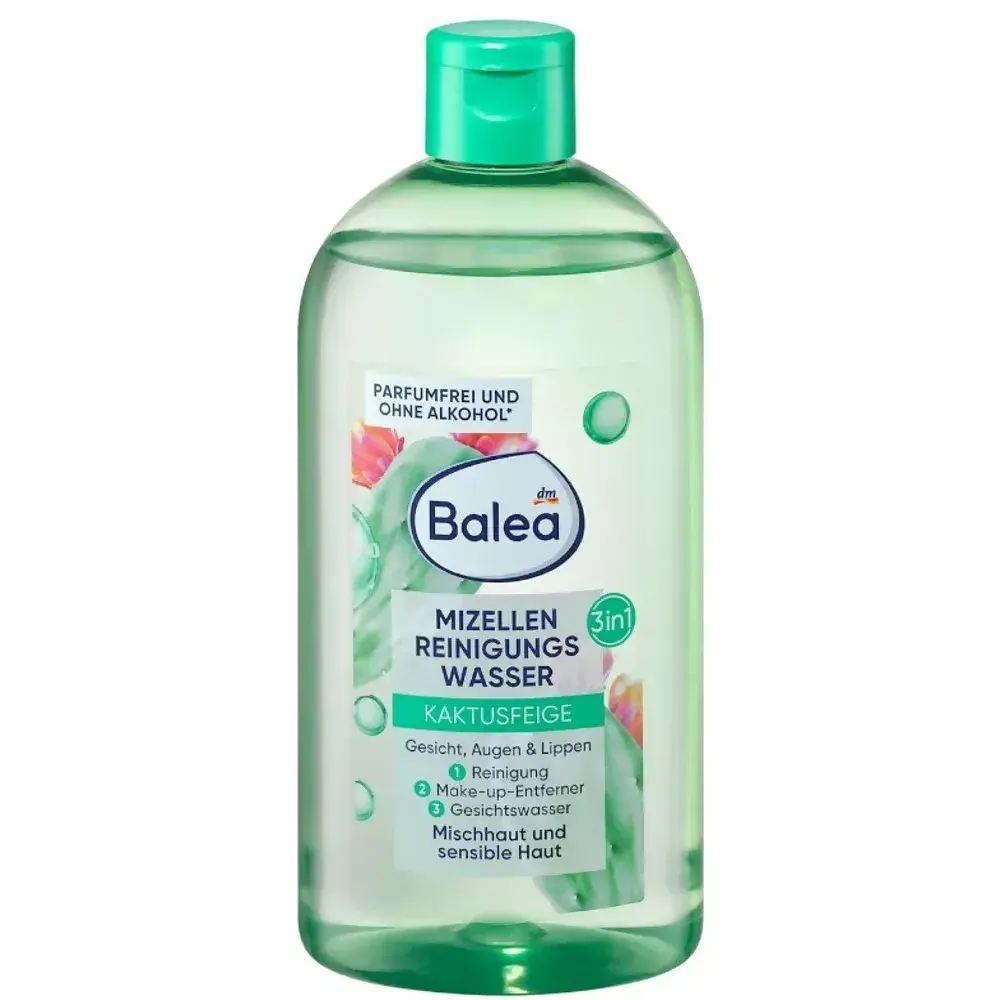 Міцелярна вода Balea 3 в 1 Micellar для обличчя, очей і губ 200 мл