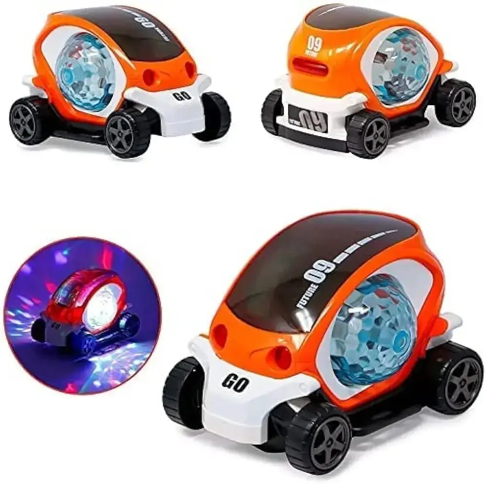 Машинка дитяча з LED підсвіткою та обертанням Toy AND CX-865 інтерактивна світлова іграшкова машинка для дітей з прозорим корпусом - фото 2