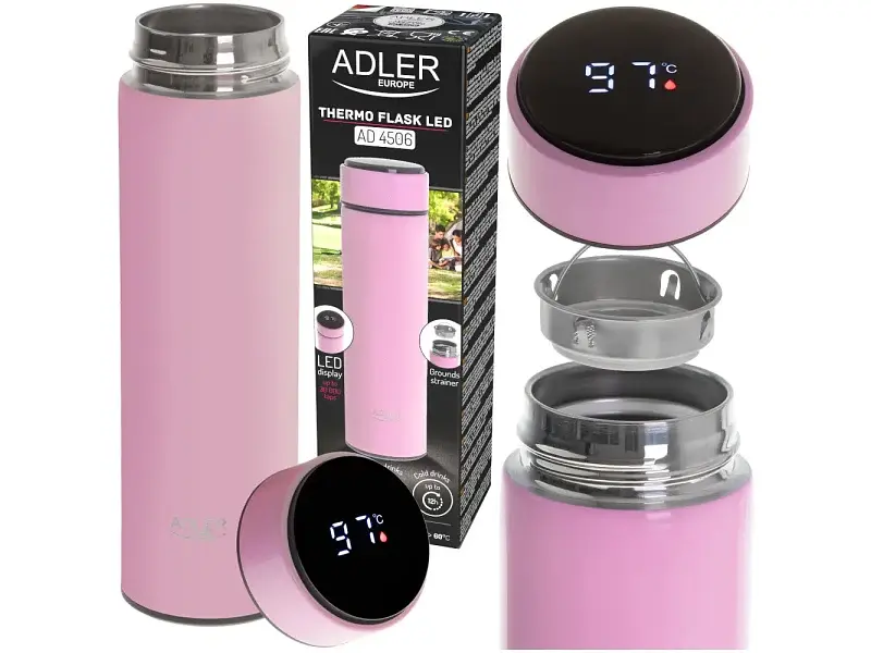 Термос Adler Pink AD 4506 - фото 3