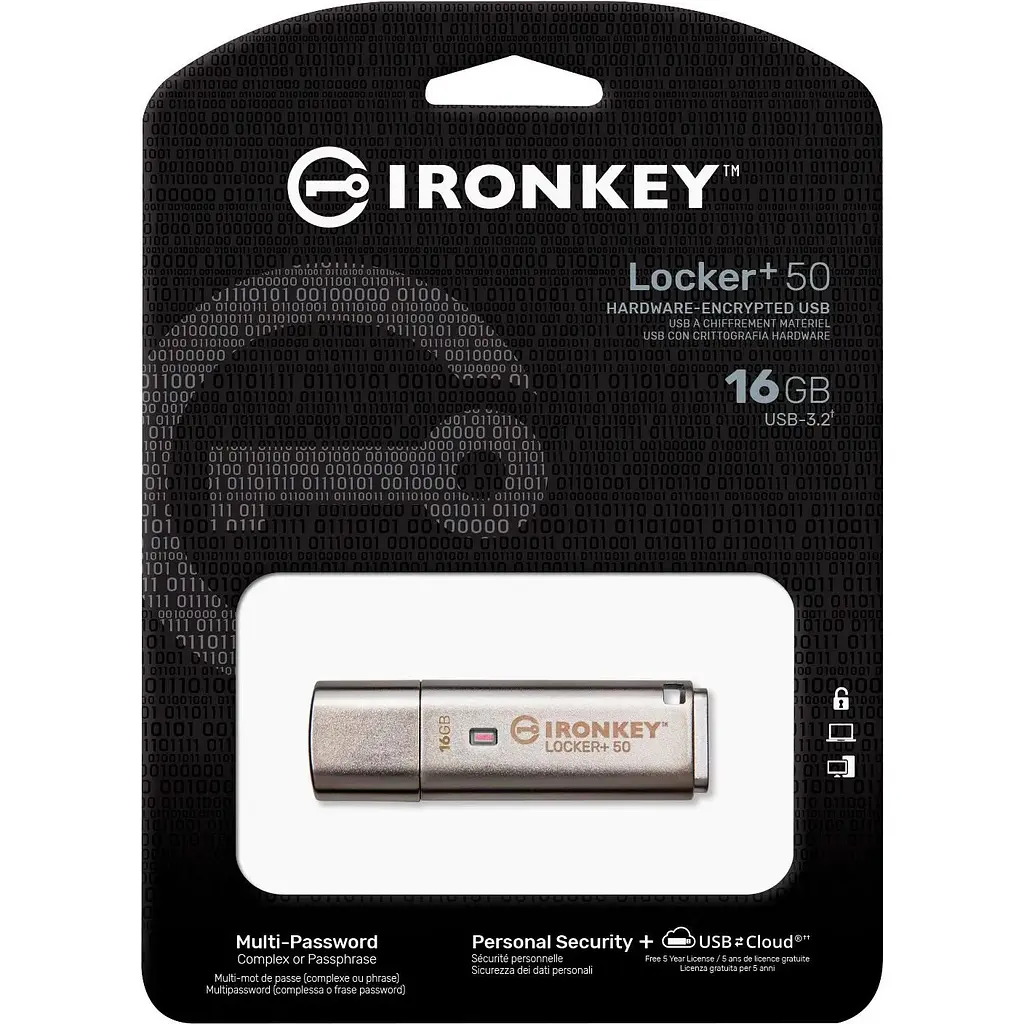 USB флеш-накопитель Kingston IronKey Locker Plus 50 16GB USB-A 3.2 Gen 1 Silver [IKLP50/16GB] [101526] - фото 5