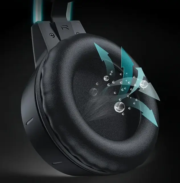 Накладні ігрові навушники Onikuma X15 Pro дротові з гарнітурою та RGB-підсвіткою чорні - фото 5