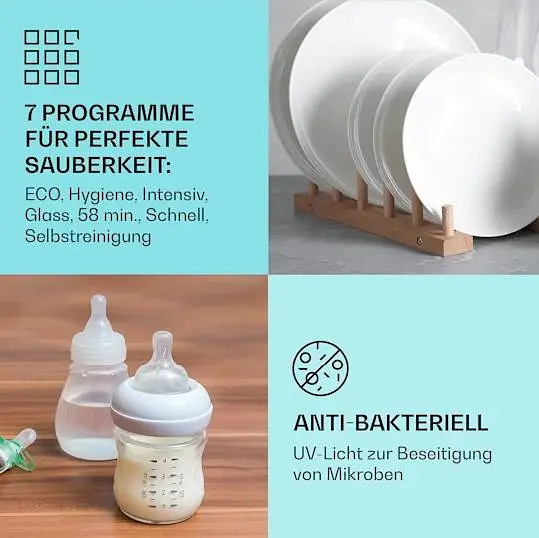 Посудомийна машина Klarstein Havasia UV 8 Neo 1380 Вт (10041830) - фото 4