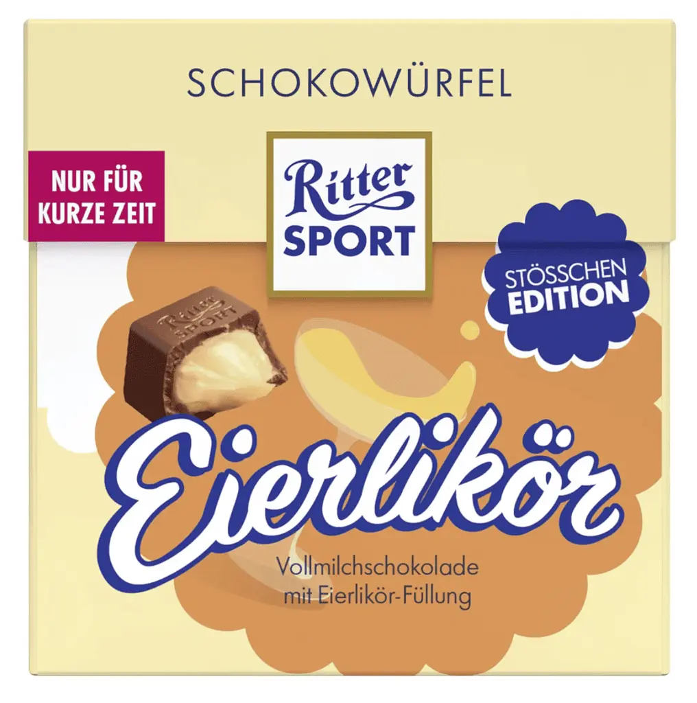 Шоколадні цукерки Ritter Sport Schokowürfel Eierlikör 176г - фото 2