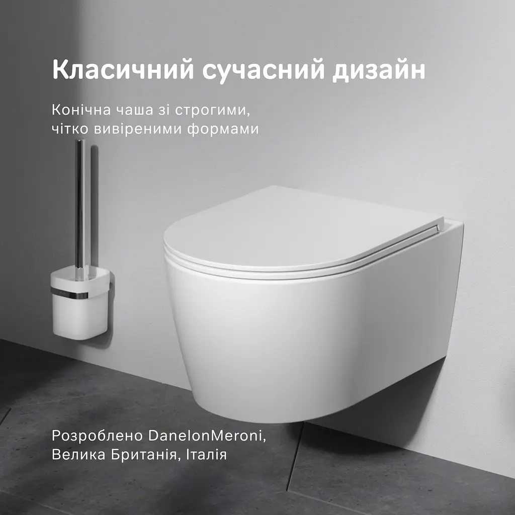Унітаз підвісний AM.PM Func AquaSpin Rimless з сидінням Soft Close дюропласт white CFA1902SC - фото 2