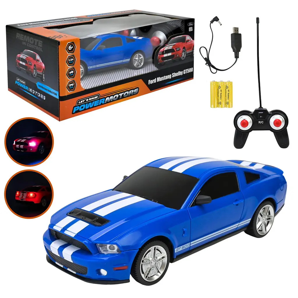 Радіокерована модель Ford Mustang Shelby GT500 1:24 Let's race! (PM2405 BLUE)