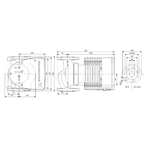 Циркуляційний насос Grundfos Magna1 50-180 F 280 (99221338) - фото 2