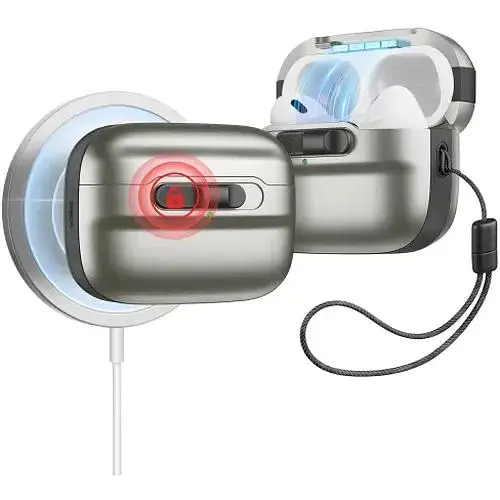 Чохол з ремінцем ESR Pulse FlickLock Case HaloLock для AirPods Pro 2 2022 Titanium (1C0080602) - фото 1