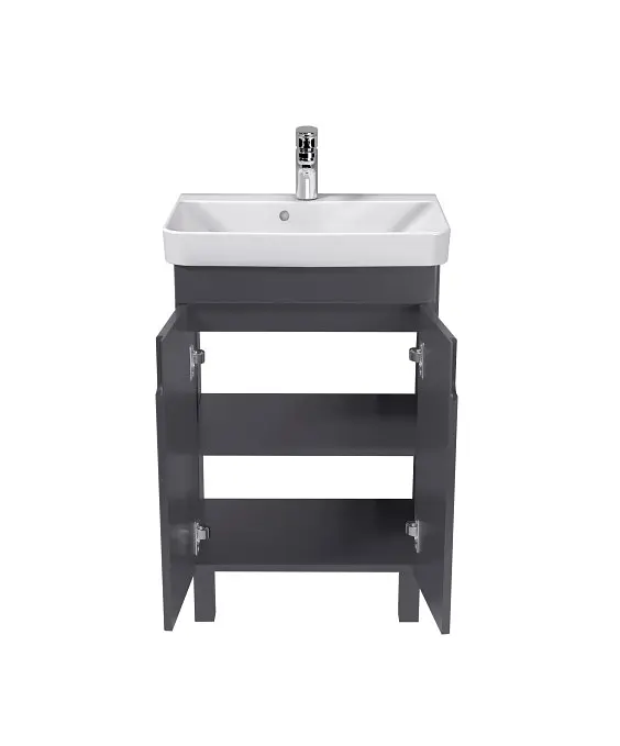 Тумба Мойдодир Simple Graphite 55-U з умивальником River 55 графітова універсальна Графіт - фото 6